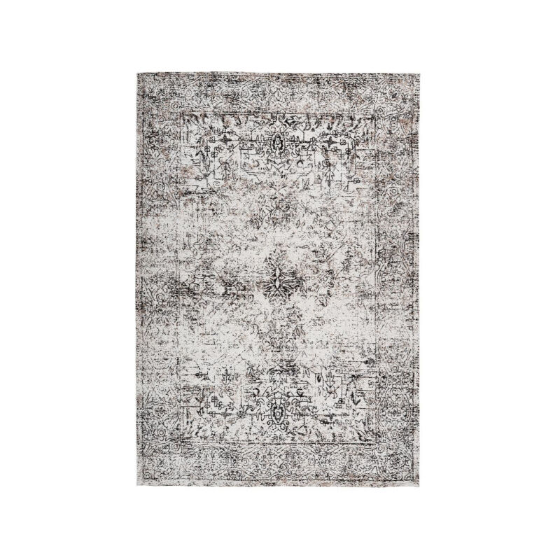 Paris Prix - Tapis Vintage à Poils Courts 'Iglesia' Anthracite 160 x 230 cm