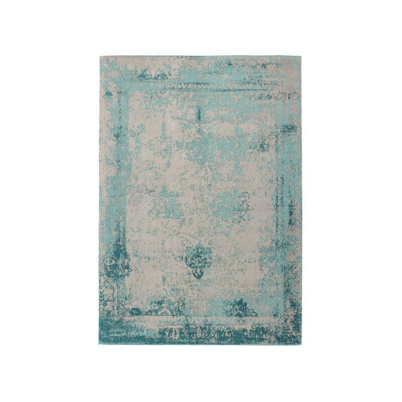 Paris Prix - Tapis Vintage Tissé 'Nostalgia' Turquoise 80 x 150 cm