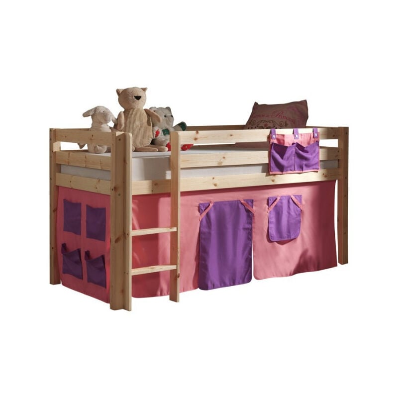 Paris Prix - Tente Textile pour Lit 'Pino Rose' Rose