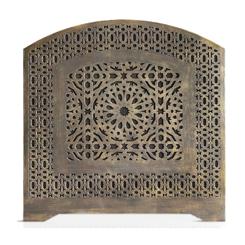 Tête de Lit Orientale en Bois 'Sculpté' 124cm Bronze