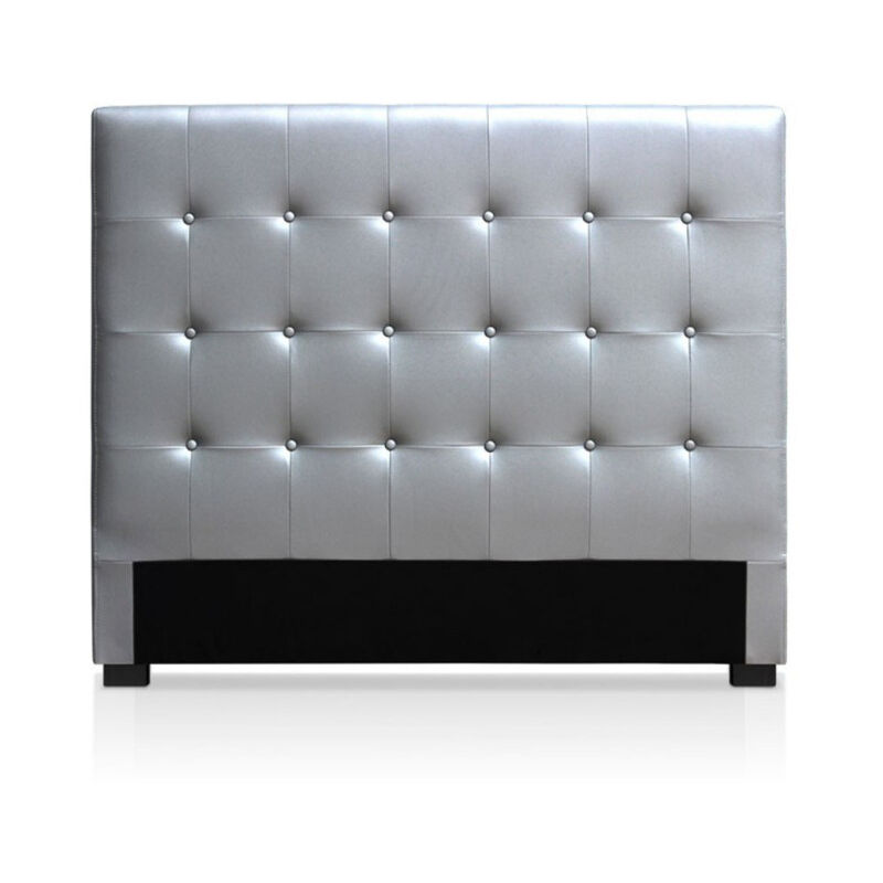 Tête de Lit Capitonnée 'Amor' 160cm Argent