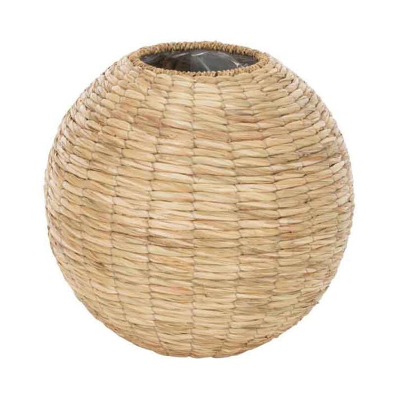Paris Prix - Vase Boule Design en Paille 'Yumi' 35cm Naturel