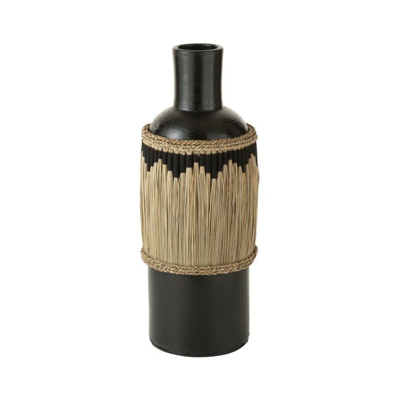Vase Bouteille Déco 'Herbes' 75cm Noir