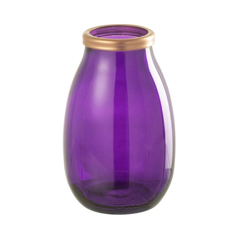 Vase Déco en Verre 'Mandie' 28cm Mauve