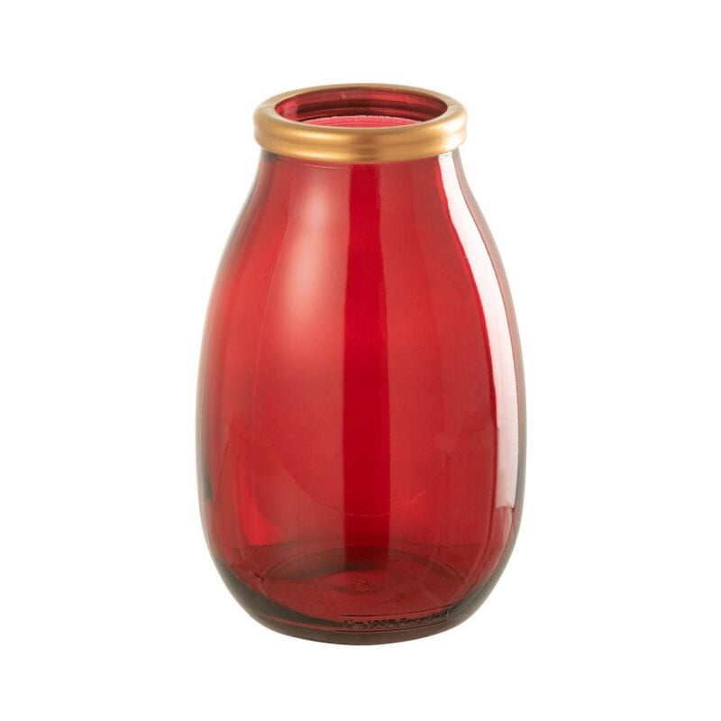 Vase Déco en Verre "Mandie" 28cm Rouge