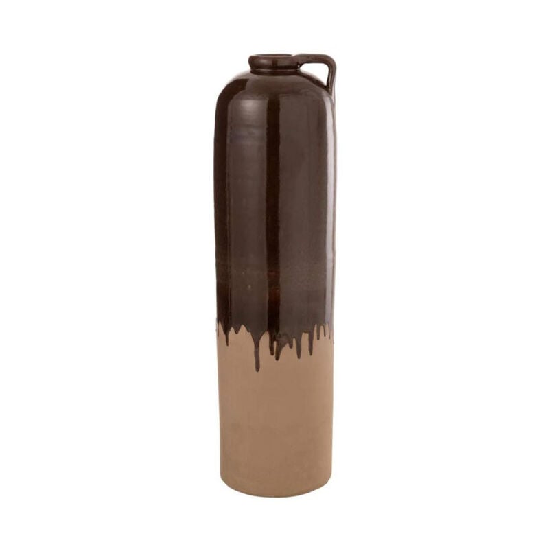 Paris Prix - Vase Design en Céramique 'Droplet' 68cm Marron