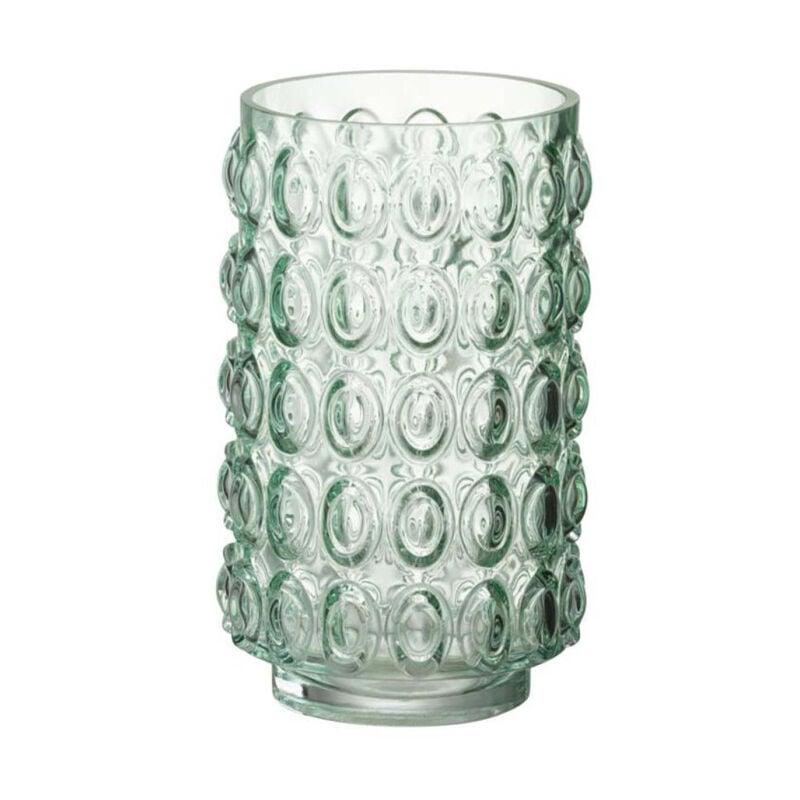 Paris Prix - Vase Design en Verre 'Bulles' 23cm Vert Clair