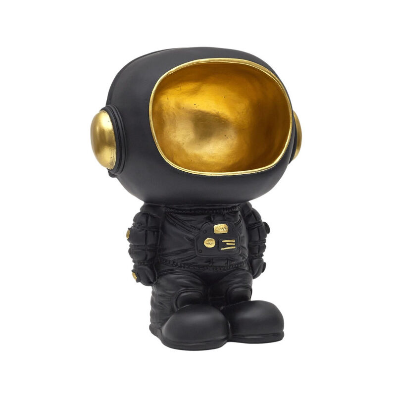 Paris Prix - Vide-Poche Statue 'Astronaute' 28cm Noir