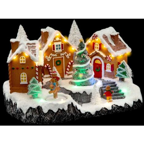 Paris Prix - Village De Noël maison Pain D'épice 31cm Multicolore
