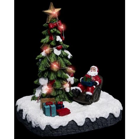 Paris Prix - Village De Noël Père Noël laponie 18cm Multicolore
