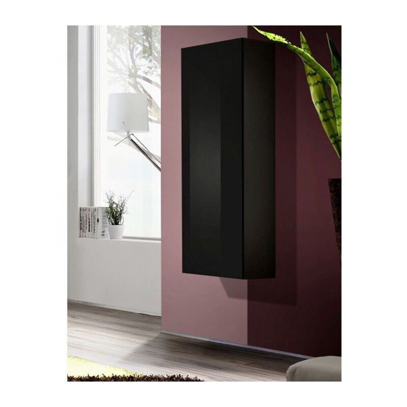 Vitrine Murale Design "Fly I" 126cm Noir