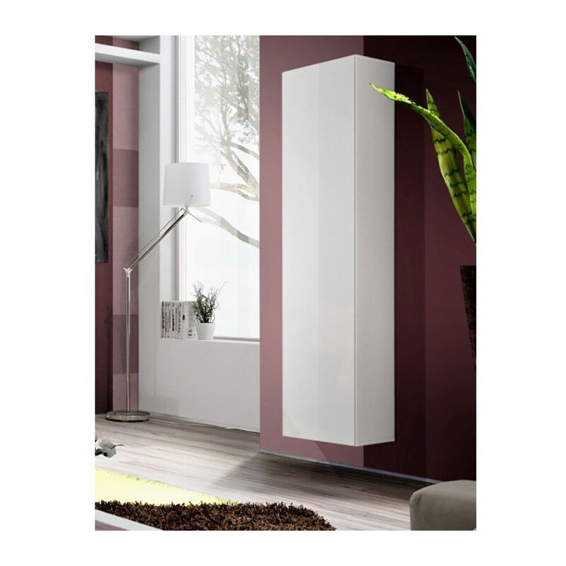 Paris Prix - Vitrine Murale Design 'Fly i' 170cm Blanc
