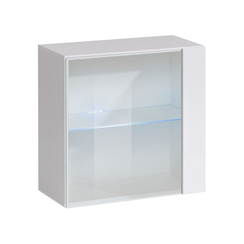 Paris Prix - Vitrine Murale led 'Switch' 60cm Blanc