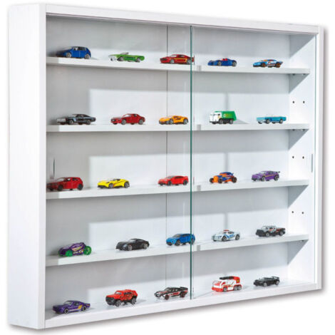 Paris Prix – Vitrine murale miniatures 80cm – Panneau de particules et verre sécurit – Charge maximale 10,3 kg – Installation personnalisable