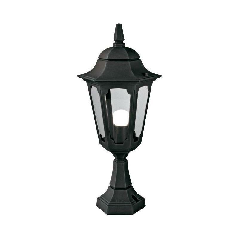 Elstead Parish - 1 Light Outdoor Pedestal Lantern Black IP44, E27