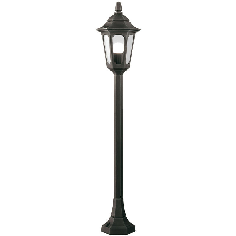 Parish - 1 Light Outdoor Pillar Lamp Black IP44, E27 - Elstead