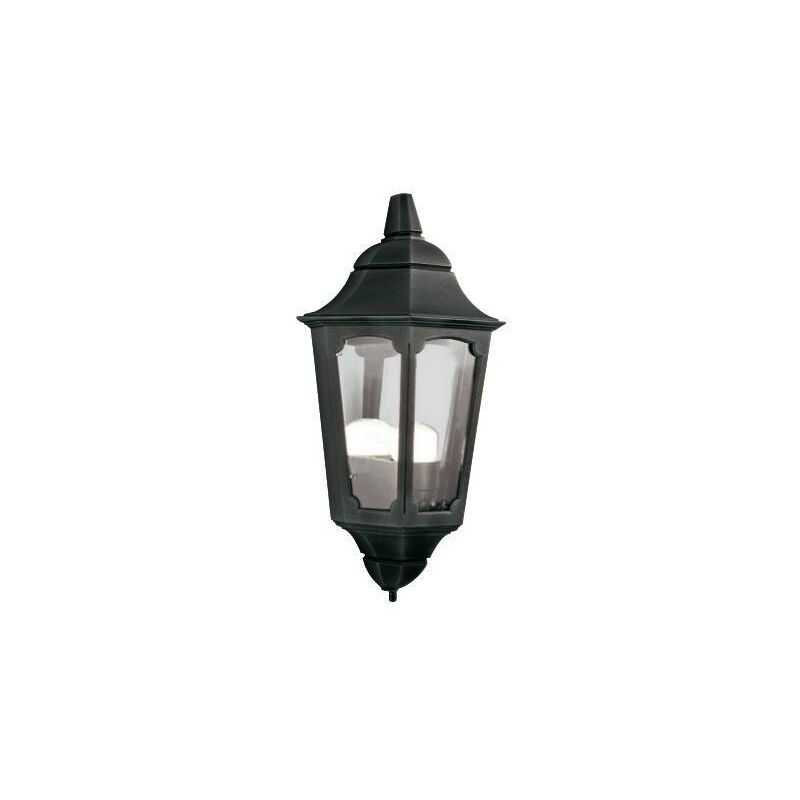 Elstead Lighting - Elstead Parish - 1 Light Outdoor Wall Half Lantern Light Black IP44, E27