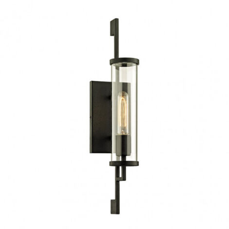 Park Slope Applique 1 Lumière Fer Forgé, Verre, IP44