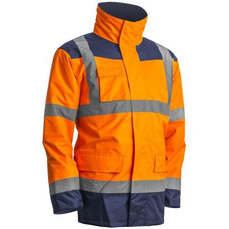 KANATA Parka multicouches 4 en 1 de pluie travail Jaune FLuo