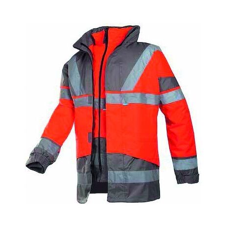 Parka 4 en 1 haute visibilité SKOLLFIELD orange/marine - 4XL - SIOEN