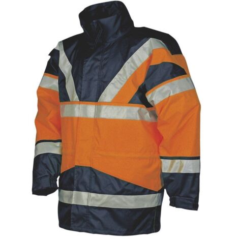 Parka 4 en 1 haute visibilité SKOLLFIELD orange/marine - S - SIOEN