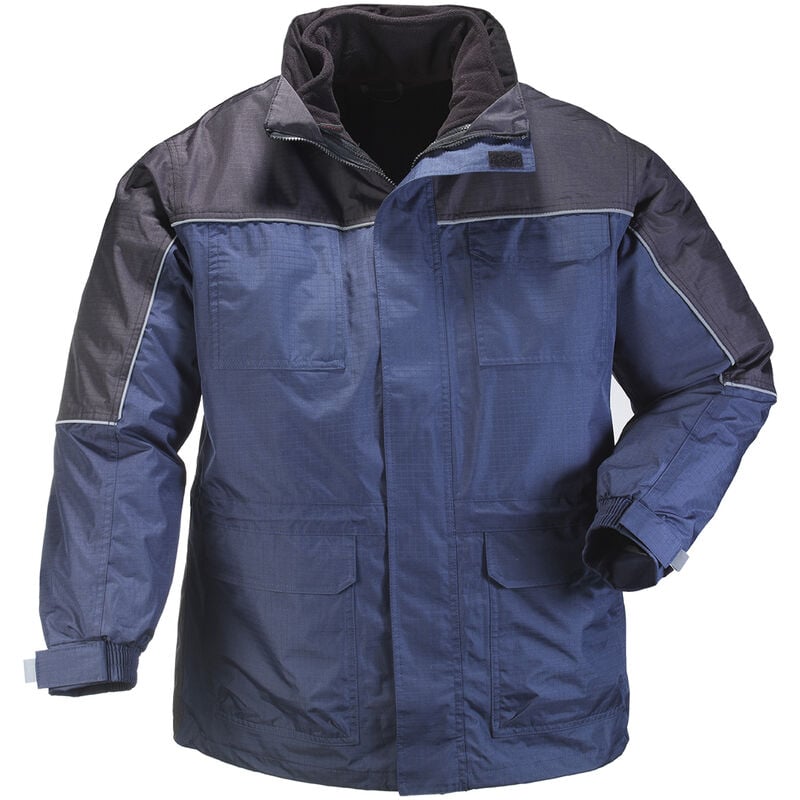 Parka multicouches de pluie ripstop 4 en 1 - Bleu marine 3XL - 60/62