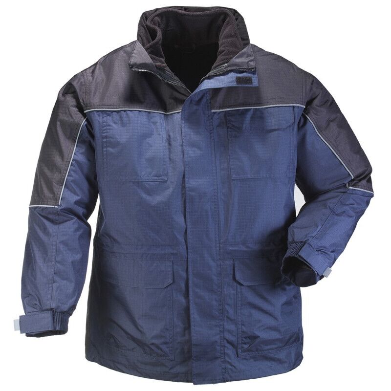 Parka multipoches RIPSTOP 4 en 1 marine noir TM COVERGUARD 5RIBBM