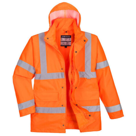 Parka 4 en 1 Traffic de alta visibilidad flúor con chaleco de calor interior interactivo S468 XS Naranja