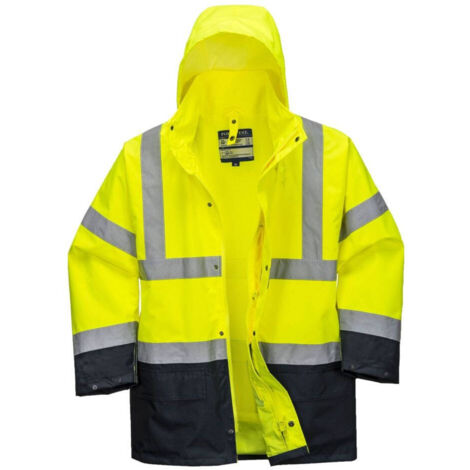Parka 5 en 1 Essentiel Bicolore couleur : Jaune/Marine taille XL - PORTWEST