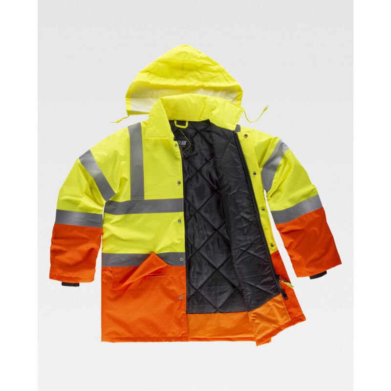 

Parka acolchada impermeable para trabajos urbanos de Alta Visibilidad WORKTEAM C3716 | XXL - Amarillo A.V.+ Naranja A.V.