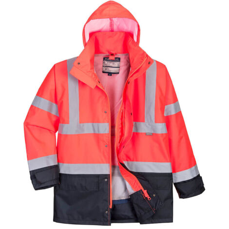 Parka Bicolore Executive 5-en-1 couleur : Rouge/Marine taille XXXL - PORTWEST