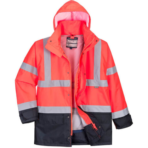 Parka Bicolore Executive 5-in-1 - XS - Rosso/marino - Portwest