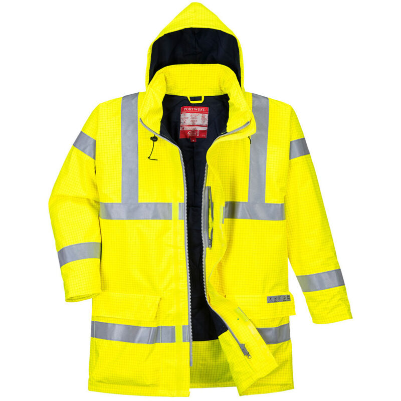 Parka Bizflame Rain Hi-vis Multirisque Farbe, Gelb Größe L - Portwest