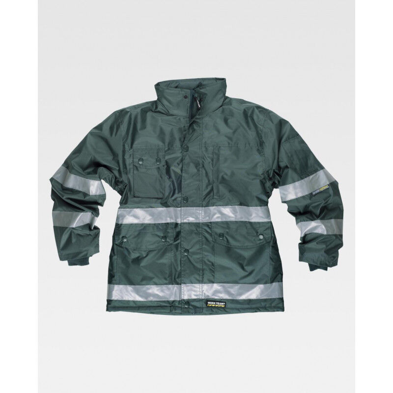 

Parka acolchada en tejido Oxford con cintas reflectantes WORKTEAM Combi S1008 | Verde - L