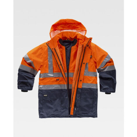 Parka convertible 5 en 1 combinada con alta visibilidad WORKTEAM C3735
