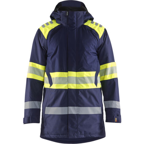 Parka da lavoro invernale alta visibilità classe 1 4485 - Blu marino/Giallo XXXL