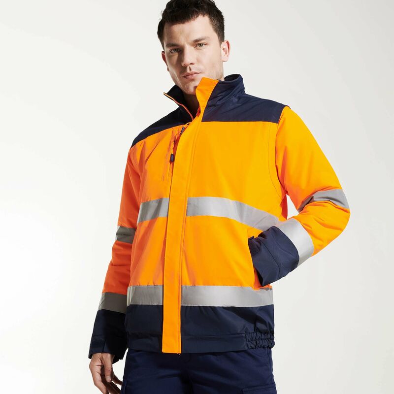 

Parka de alta visibilidad combinada en dos colores EPSYLON HV9304 | L - Azul Marino/Naranja Fluor