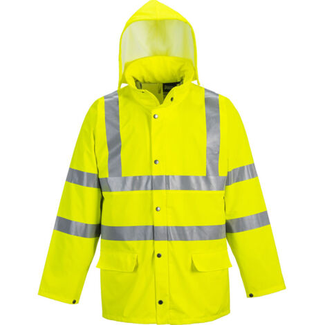 Parka de alta visibilidad Impermeable, transpirable y cortaviento. / Amarillo / M