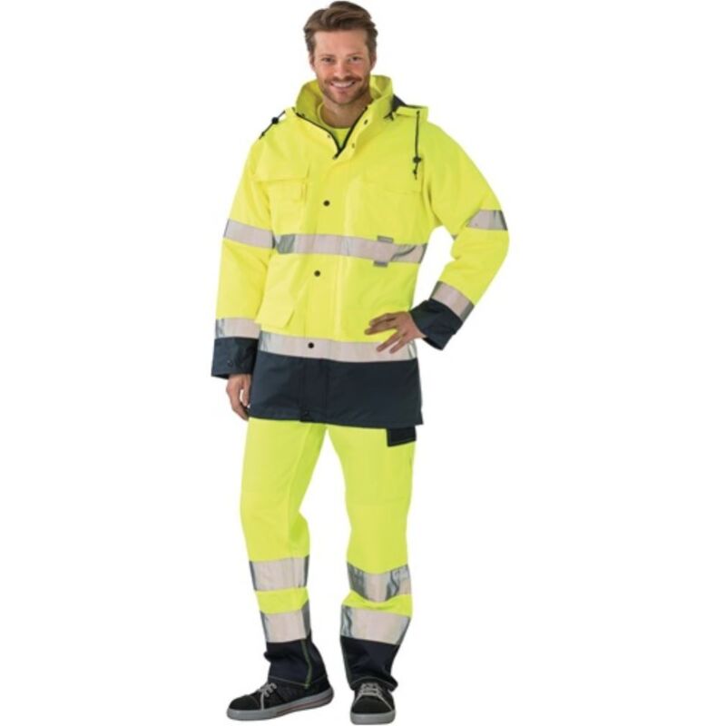 Parka de alta visibilidad talla l amarillo / marino Planam