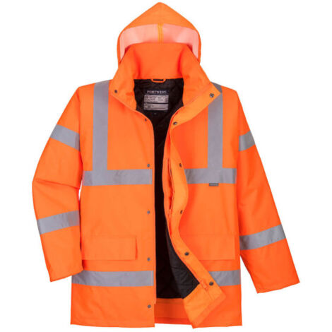 Parka de alta visibilidad Traffic protección contra el frío naranja flúor RT30 M Naranja