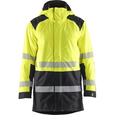Parka de trabajo de invierno de alta visibilidad 4457 - Amarillo/Negro XS