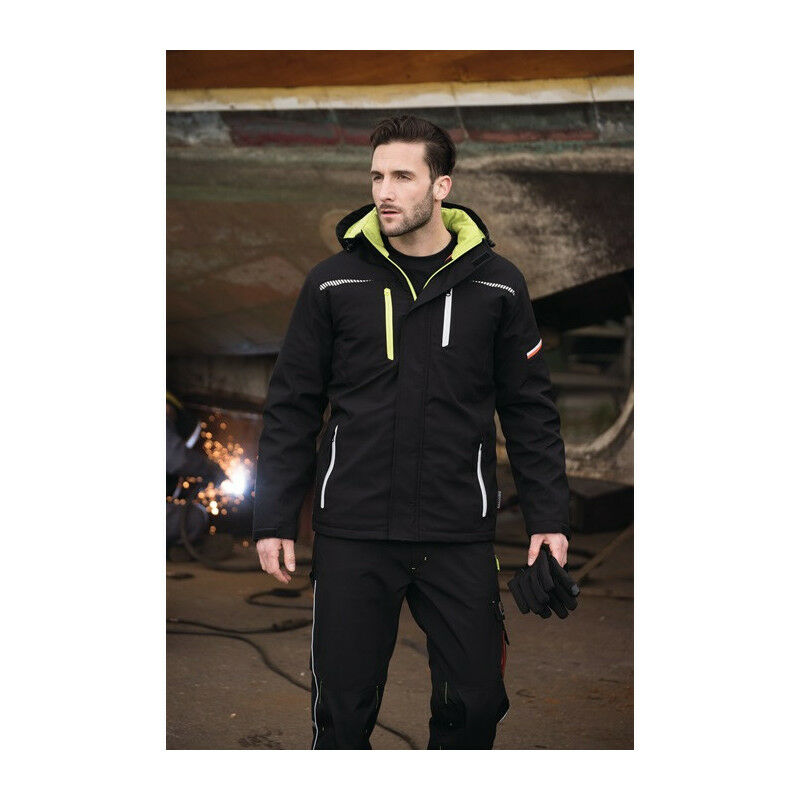 

Parka de trabajo softshell Terrax Workwear talla L negro / lima TERRAX