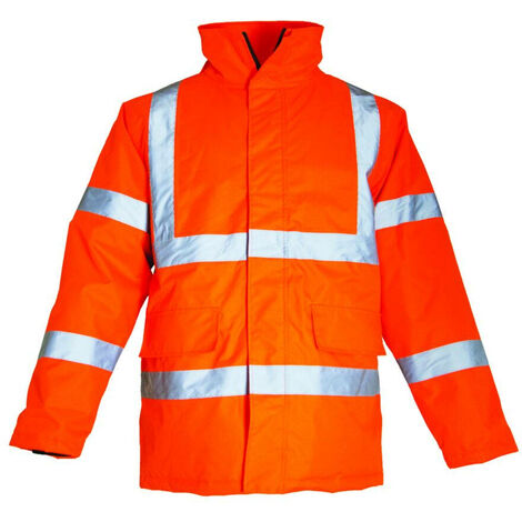 Parka haute visibilité imperméable et coupe vent - EVIDENCE - Orange Fluo