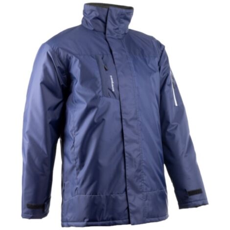 Parka de travail hiver à capuche Marine/Réflectif - COVERGUARD PANDA XL