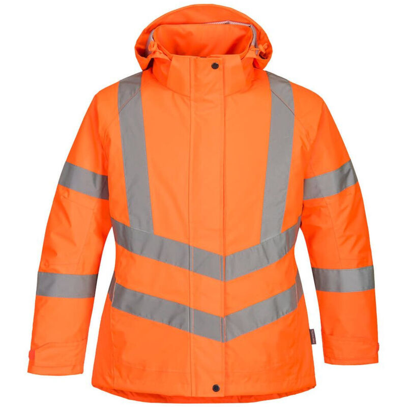 Portwest - Parka de travail hiver haute visibilité matelassée Femme Orange Fluo l
