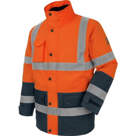 Parka de travail Würth MODYF haute-visibilité 4 en 1 orange/marine