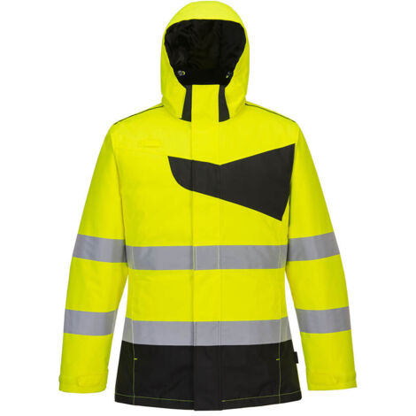 Parka d'hiver haute visibilité PW2 couleur : Jaune/Noir taille XL - PORTWEST