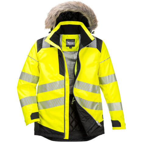 Parka d'hiver haute visibilité PW3 couleur : Jaune/Noir taille XXL - PORTWEST