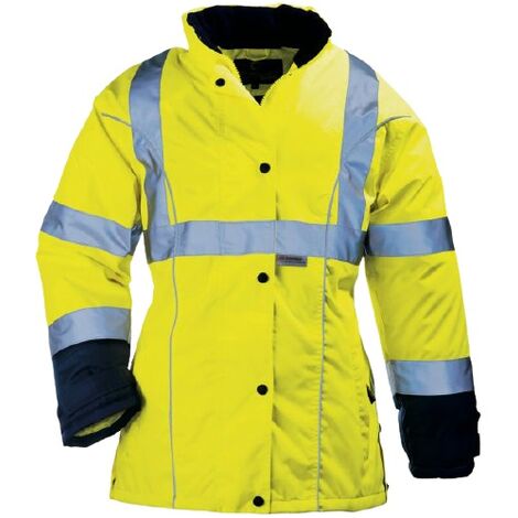Parka femme AIRPORT LADY HIVIZ 3M Scotchlite jaune fluo/marine TM - COVERGUARD - 7AILYM