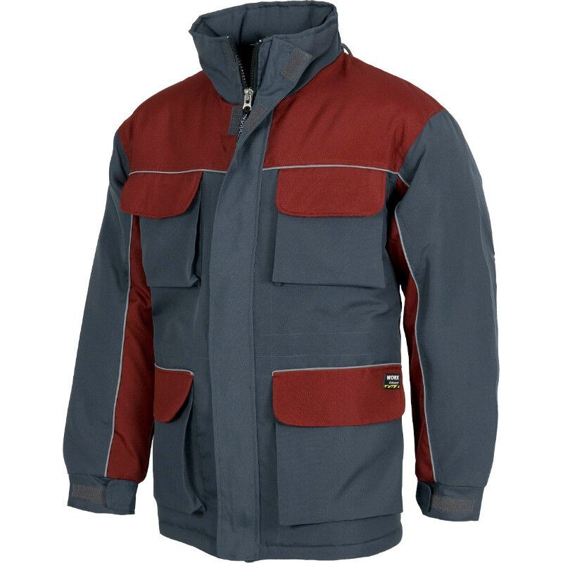 

Parka con forro interior acolchado en tejido Oxford multibolsillos WORKTEAM Future WF1858 | XL - Gris+Granate